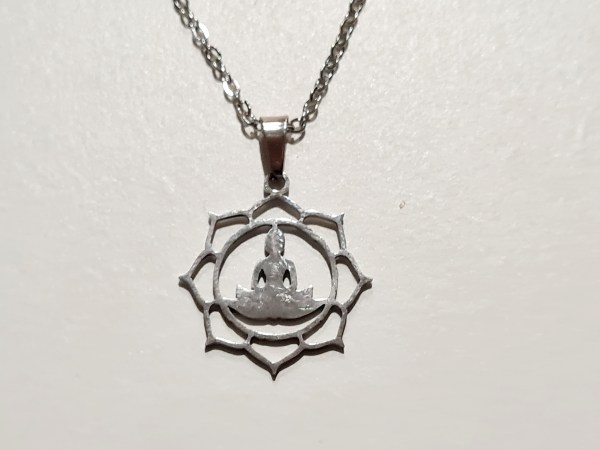 collier bouddha acier inoxydable